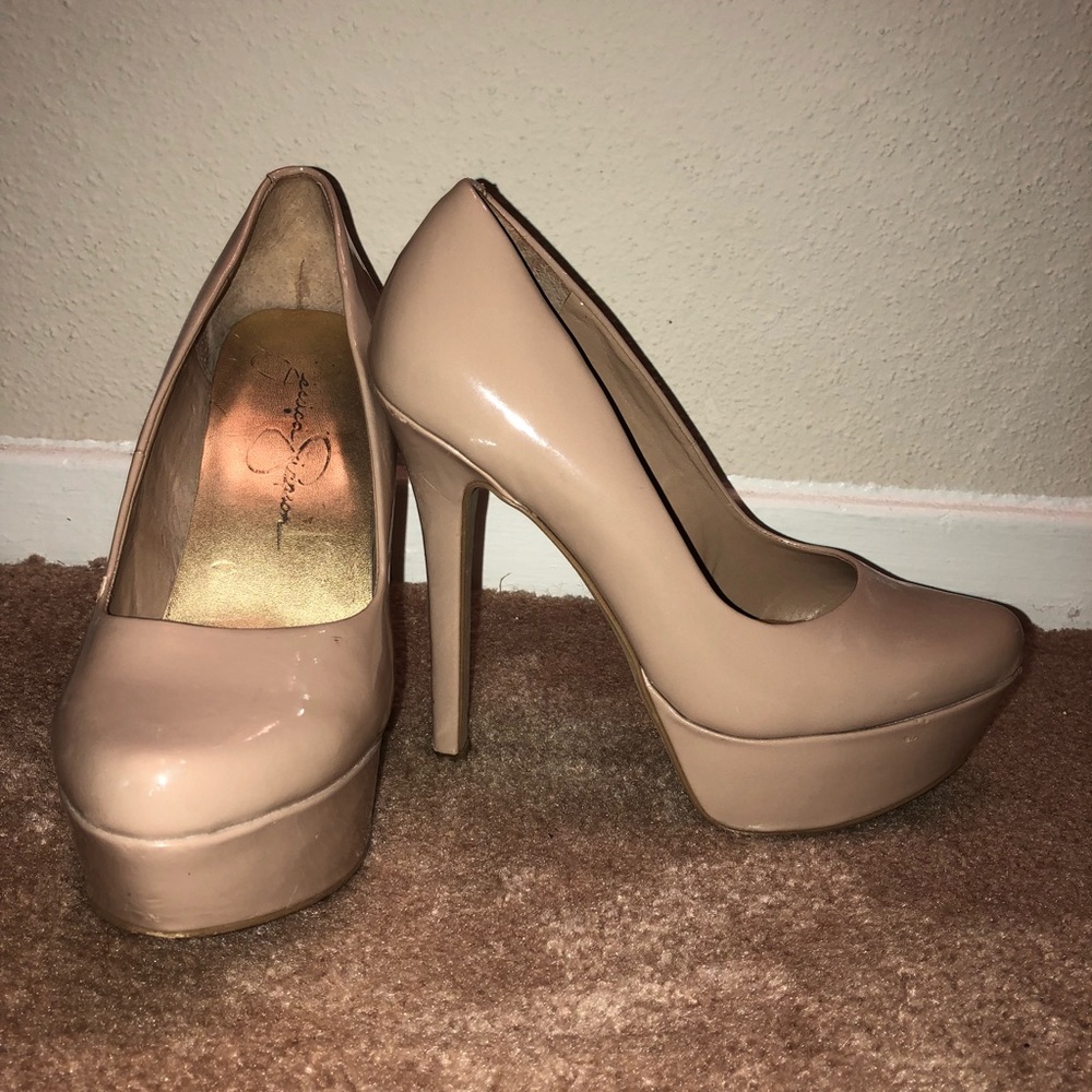 Beige Jessica Simpson Heels - Size 6.5